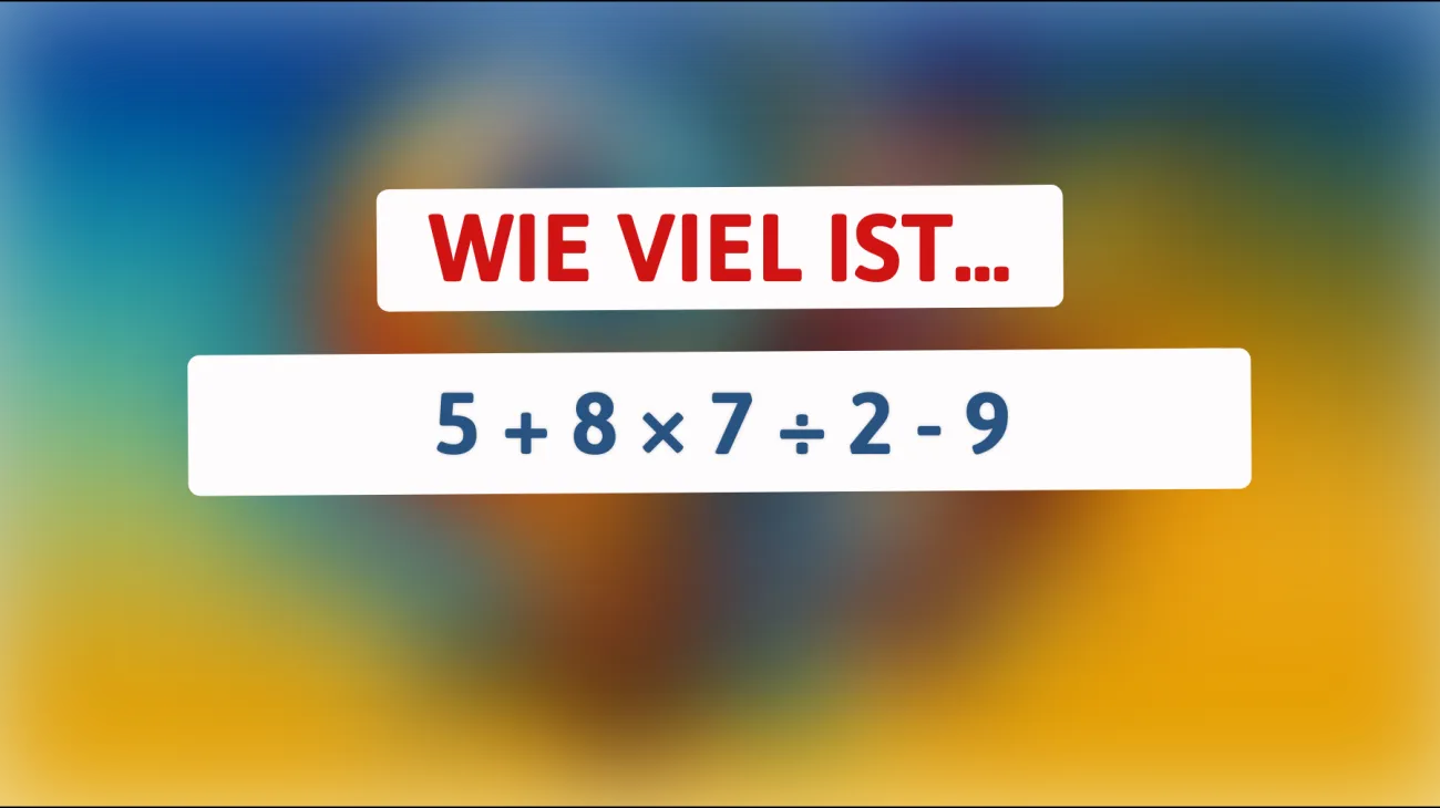 Dieses Rätsel können nur 1% der Menschen knacken – Bist du bereit für die Herausforderung?"