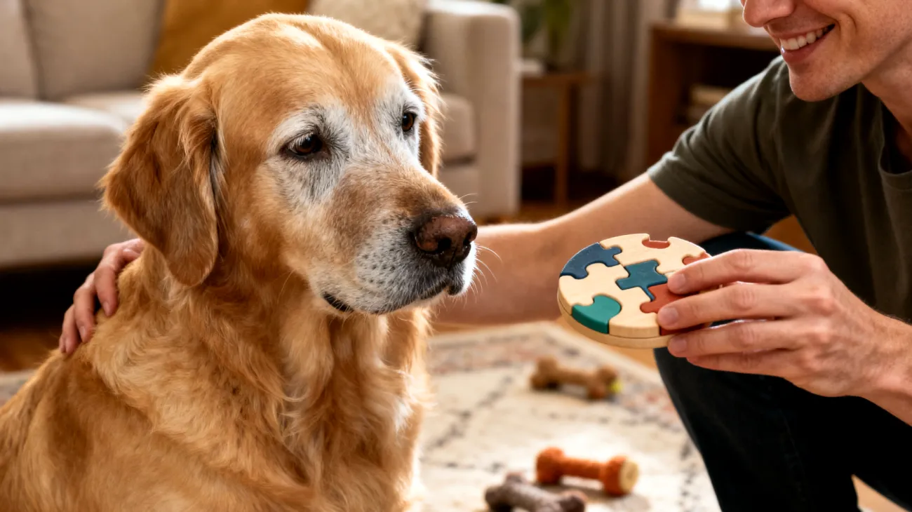 Ältere Hunde benötigen angepasste Trainingsprogramme und geistige Stimulation, da ihre kognitiven Fähigkeiten nachlassen können und sie schneller ermüden, aber dennoch mentale Herausforderungen brauchen, um geistig fit zu bleiben"